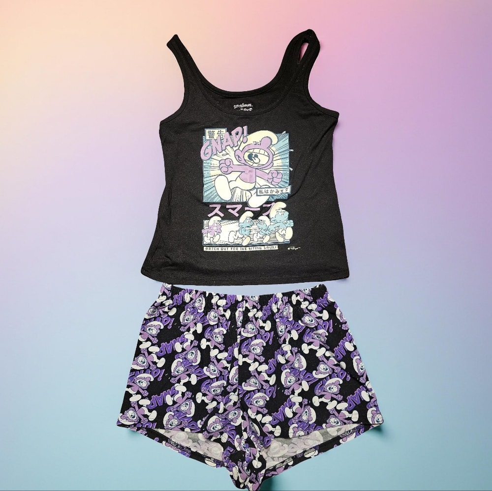 SMURFS Matching Tank & Shorts Set. Size XS. EXCELLENT CONDITION!